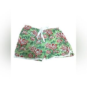 Signals Floral Cotton Pajama Lounge Shorts Lace S EUC